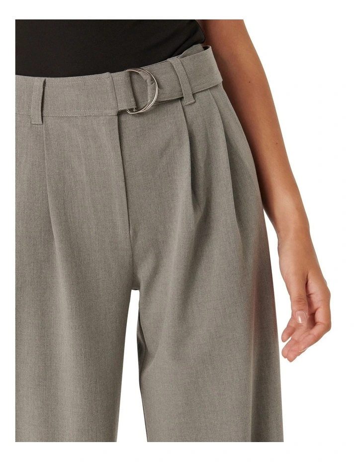 Wilda Belted Wide Leg Pants in Grey image 4