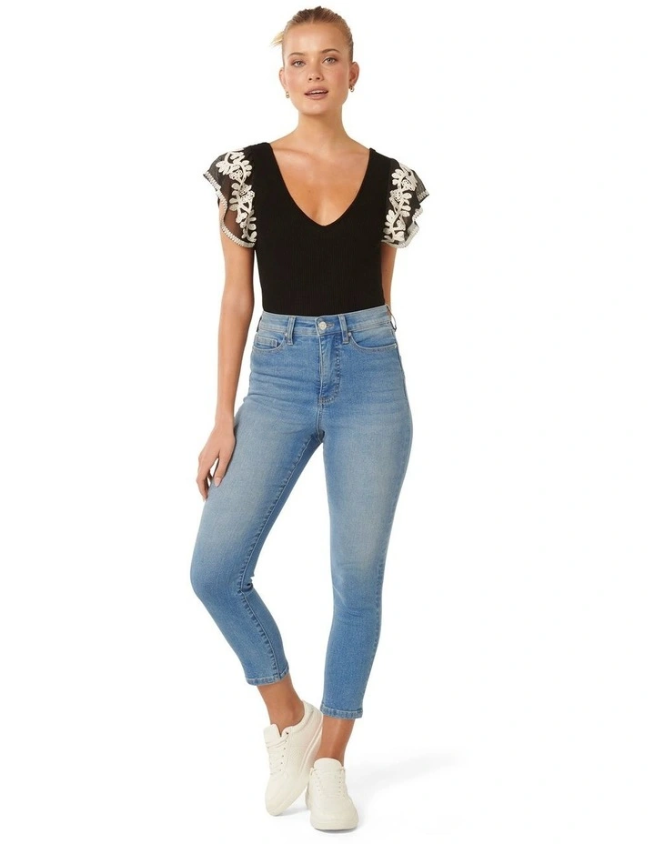 Bella Skinny Jeans in Blue image 5
