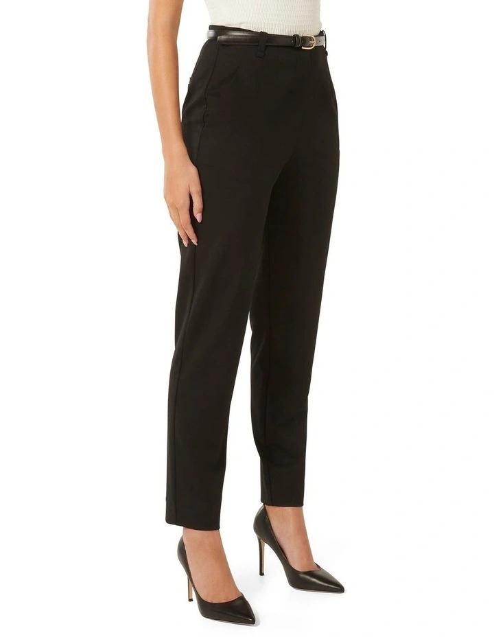 Terry Tapered Pants in Black image 3