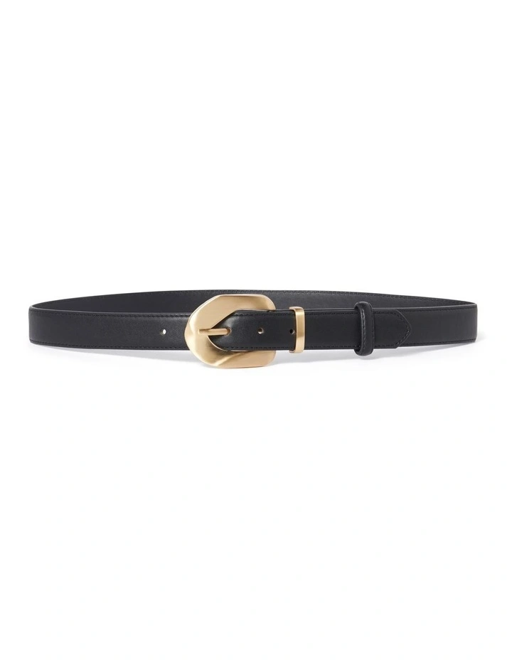 Aires Angle Buckle Belt in Black image 1