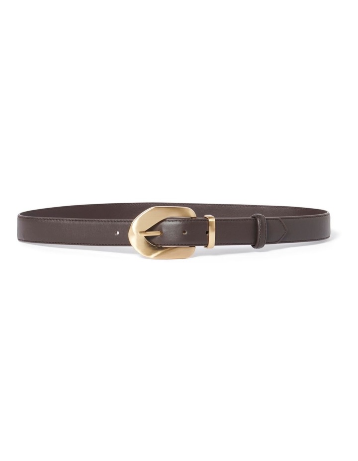 Aires Angle Buckle Belt in Chocolate