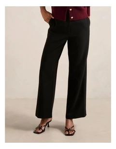 Freya High Waist Wide Leg Pants in Black