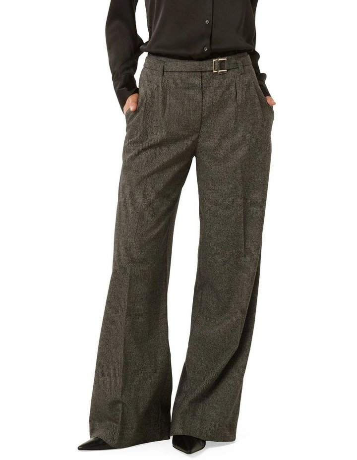 Charlie Belted Wide Leg Pants in Black image 1