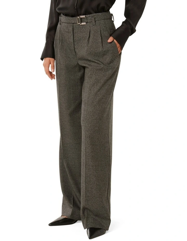 Charlie Belted Wide Leg Pants in Black image 3