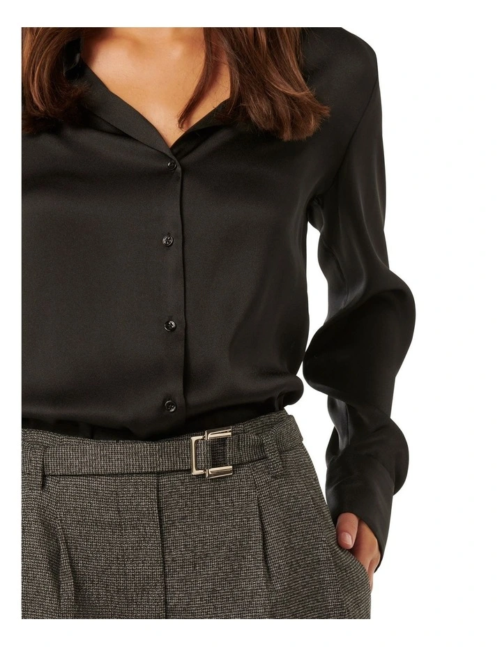 Charlie Belted Wide Leg Pants in Black image 4