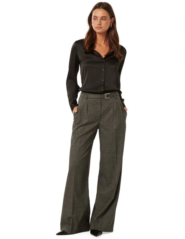 Charlie Belted Wide Leg Pants in Black image 5