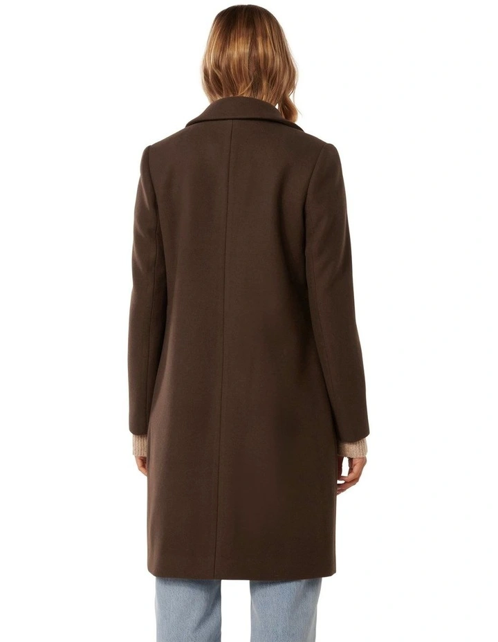 Bonnie Longline Coatigan in Chocolate image 2