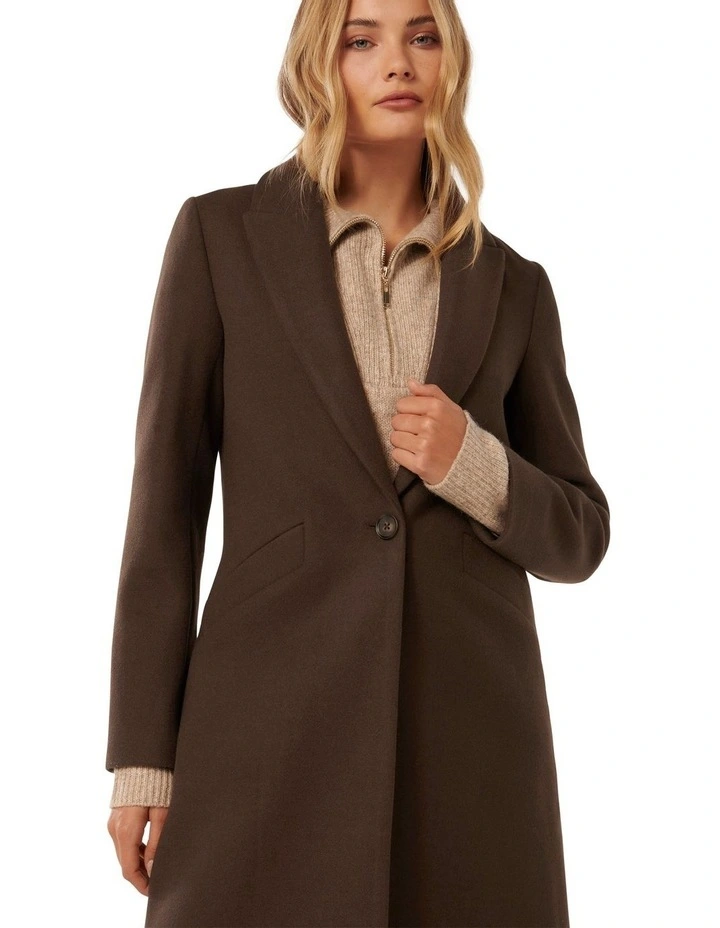 Bonnie Longline Coatigan in Chocolate image 4