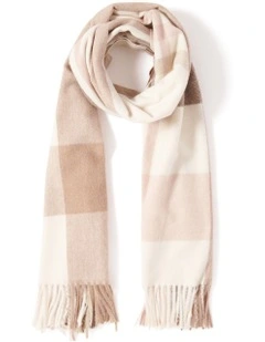 Ada Check Scarf in Brown Multi