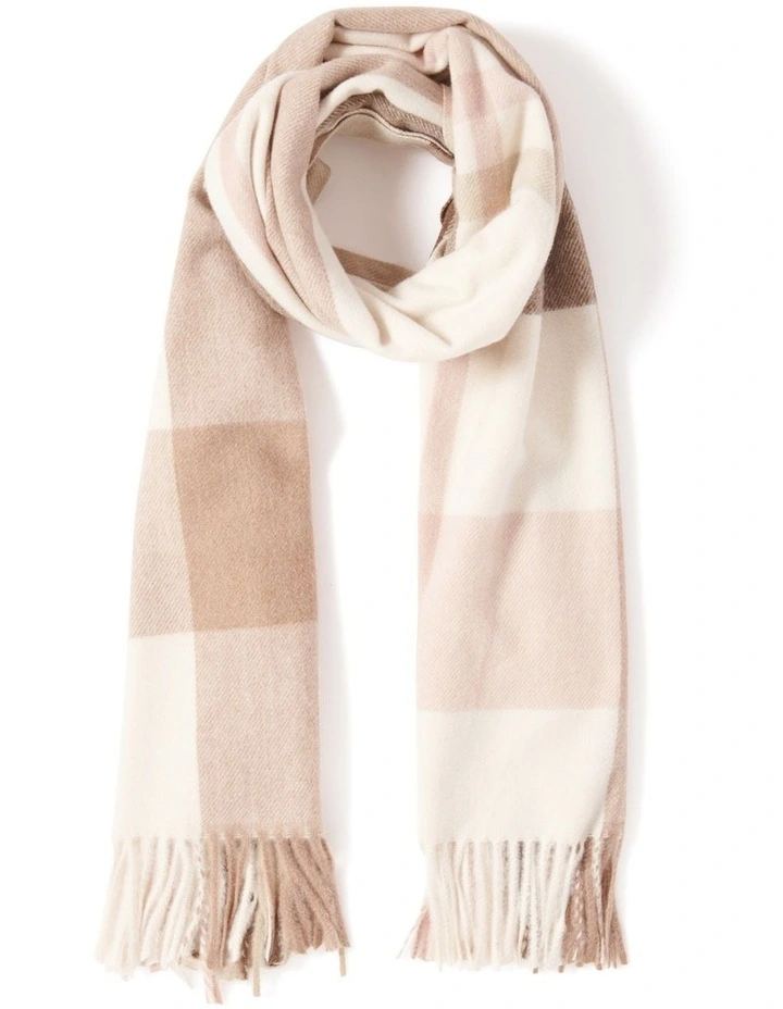 Ada Check Scarf in Brown Multi image 1