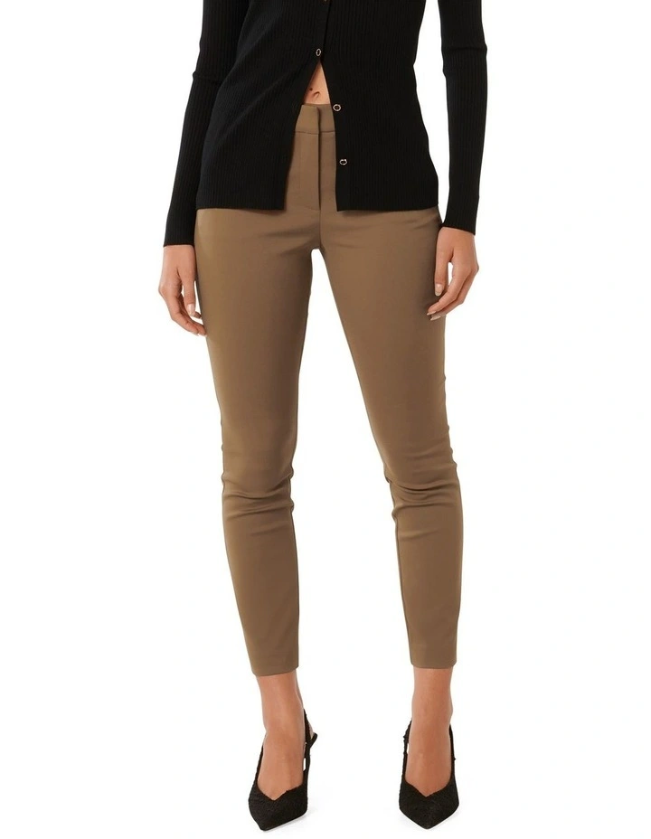Grace 7/8th Slim Pants in Brown image 1
