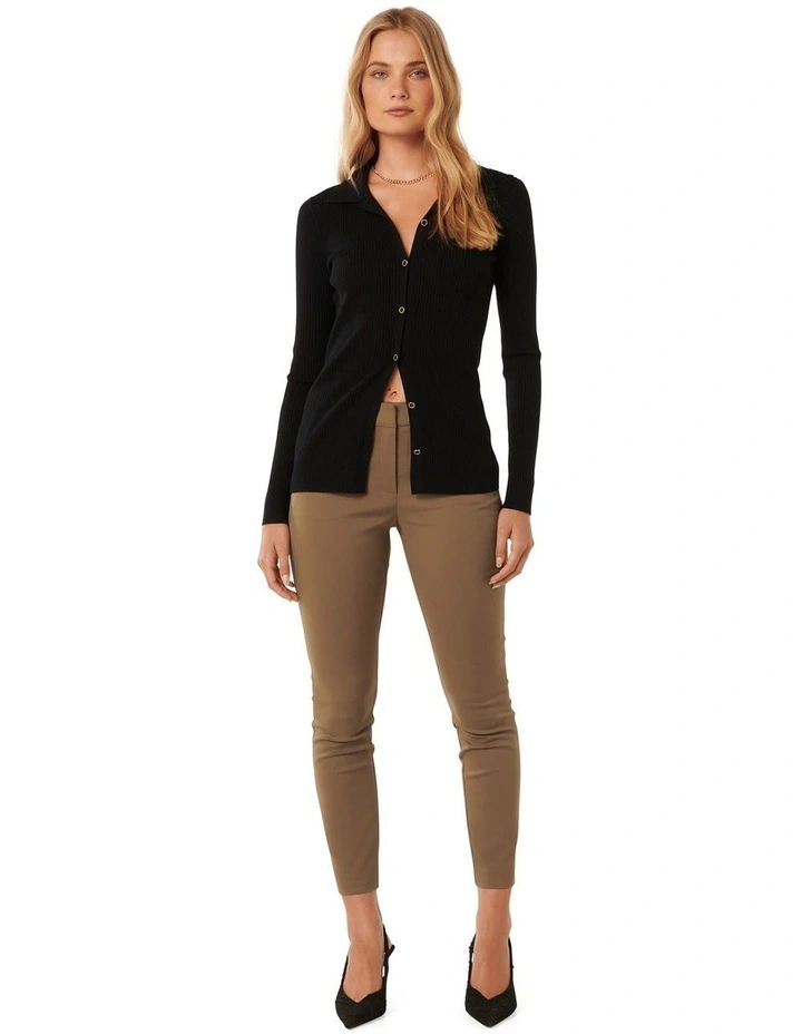 Grace 7/8th Slim Pants in Brown image 5