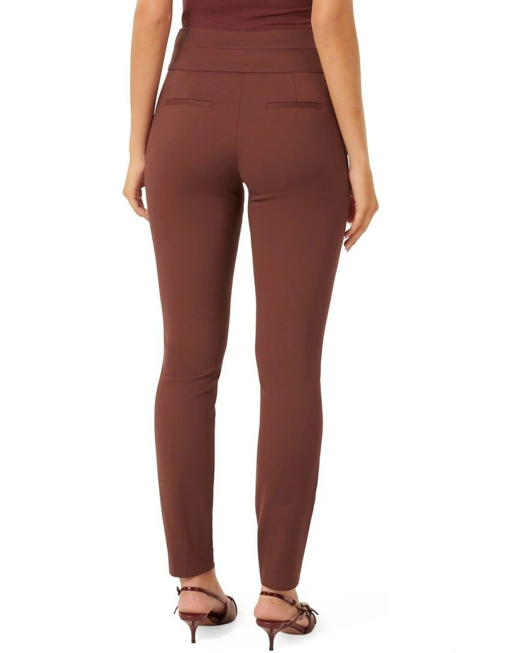 Georgia High Waist Full Length Pants in Brown image 2