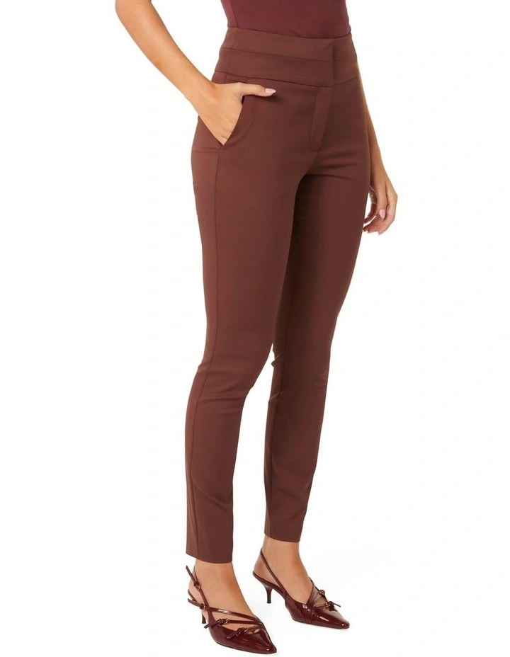 Georgia High Waist Full Length Pants in Brown image 3