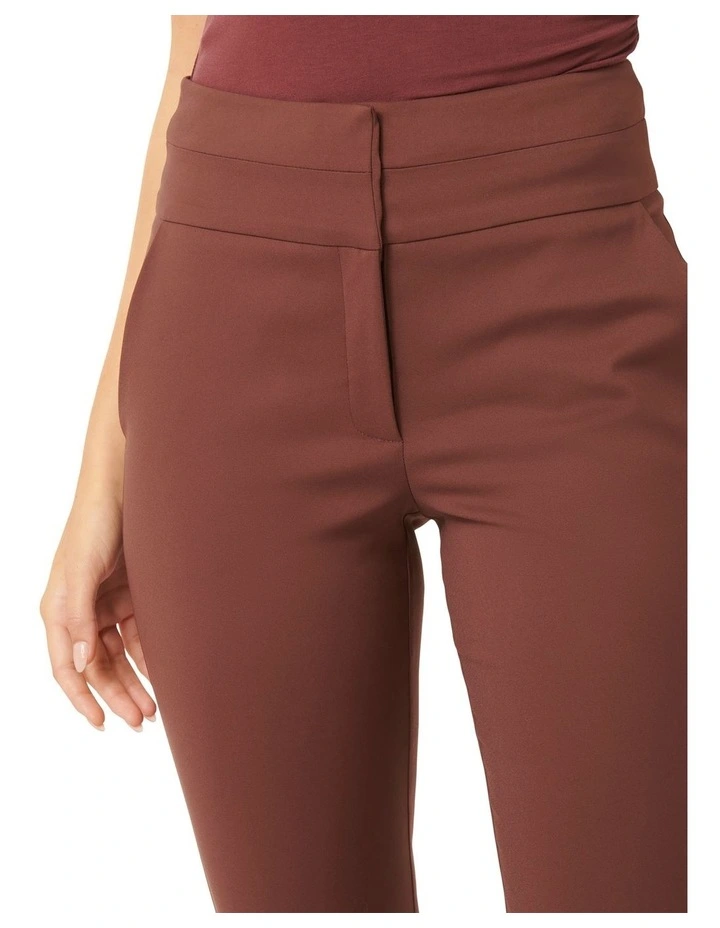 Georgia High Waist Full Length Pants in Brown image 4