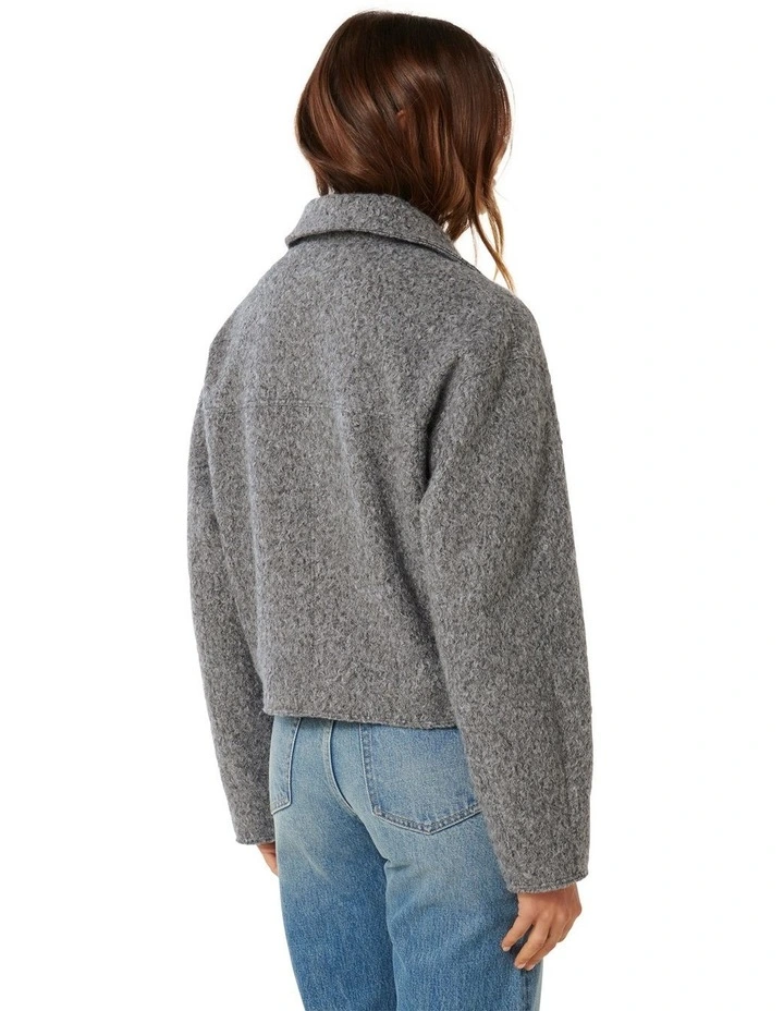 Ellie Textured Jacket in Charcoal image 2