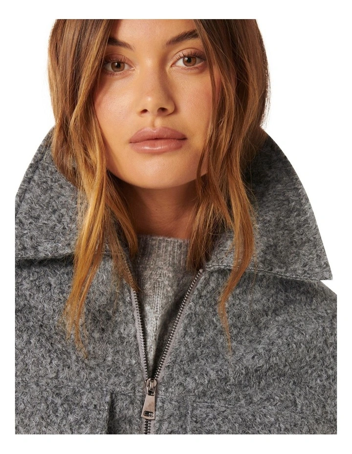 Ellie Textured Jacket in Charcoal image 4