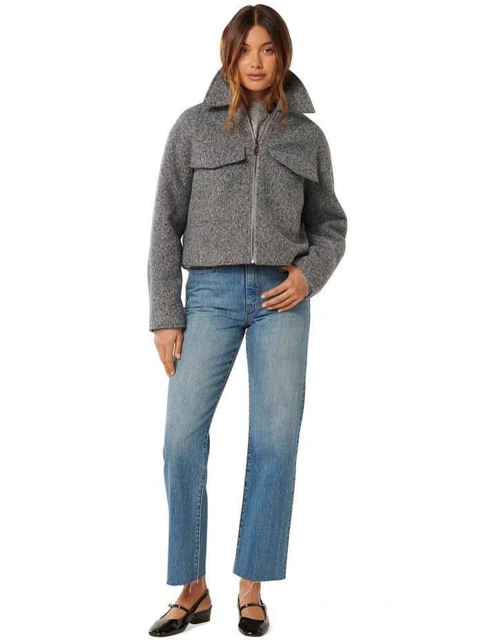 Ellie Textured Jacket in Charcoal image 5