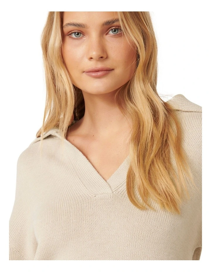 Angelina Whipstitch Sweater in Neutral image 4