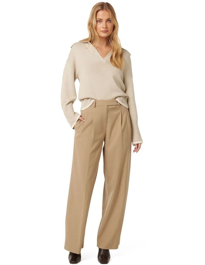 Angelina Whipstitch Sweater in Neutral image 5