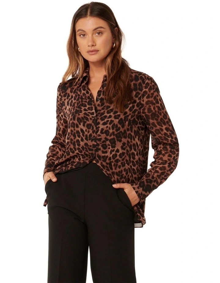 Blakely Printed Shirt in Brown Multi image 1