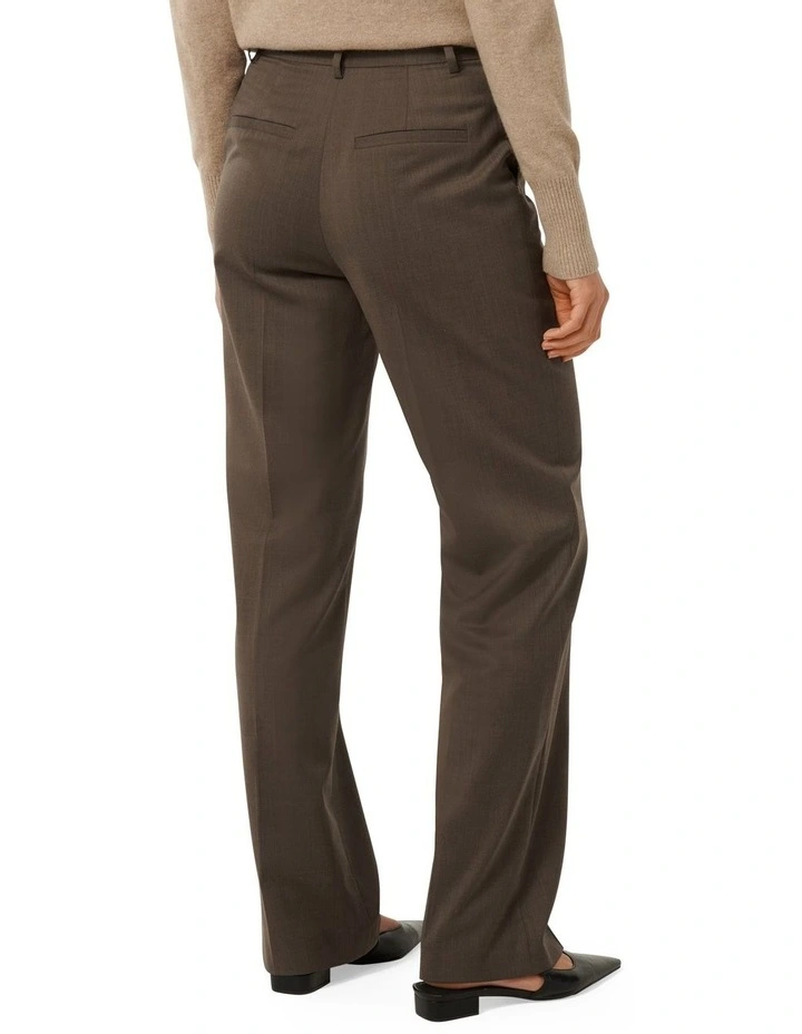 Kara Straight Tailored Pants in Brown image 2