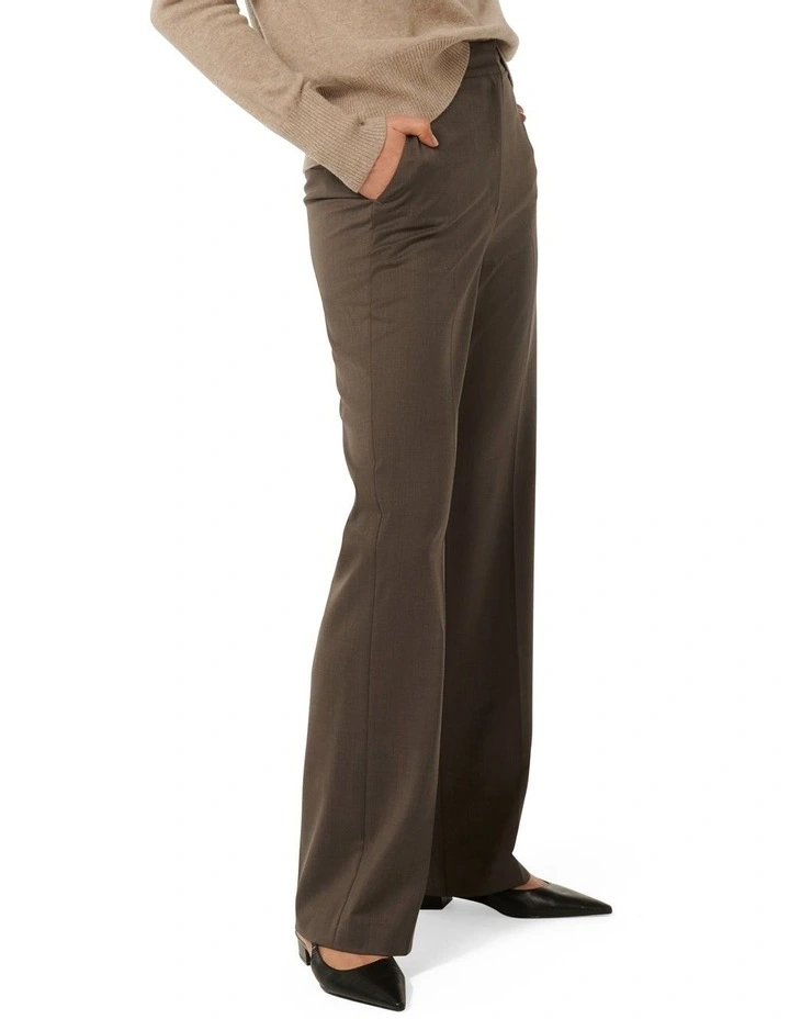 Kara Straight Tailored Pants in Brown image 3
