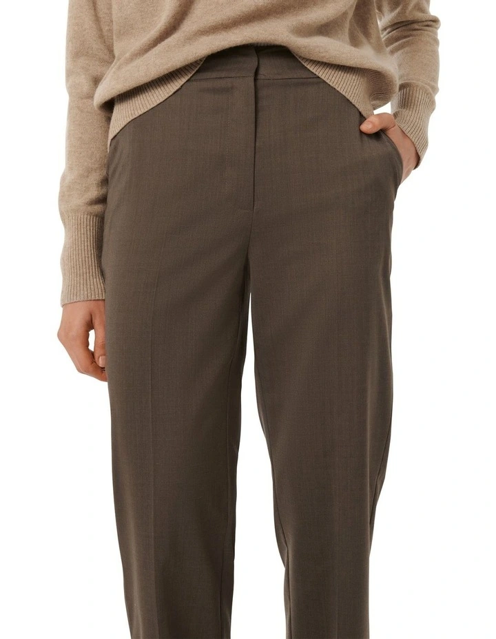 Kara Straight Tailored Pants in Brown image 4