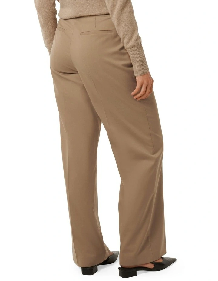 Gia Relaxed Tailored Pants in Brown image 2
