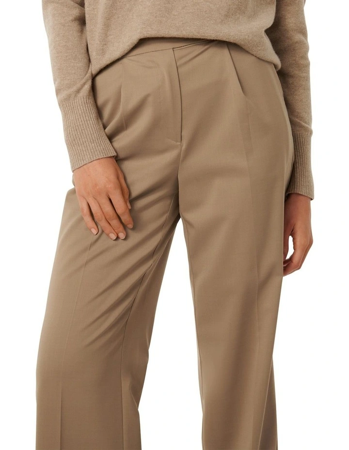 Gia Relaxed Tailored Pants in Brown image 4