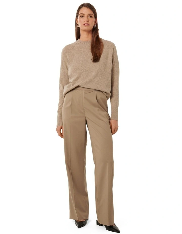 Gia Relaxed Tailored Pants in Brown image 5