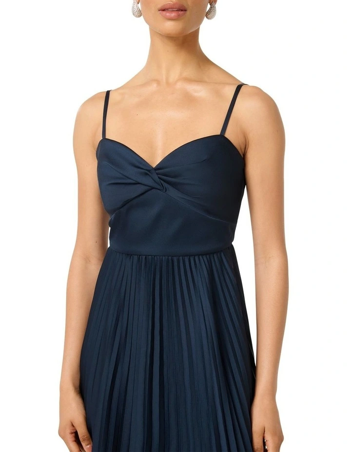 Forever New Chloe Pleated Maxi Dress in Deep Navy | MYER