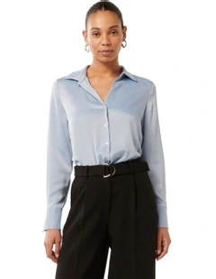 Fiona Textured Shirt in Blue