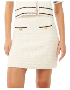 Margot Knitted Skirt in White