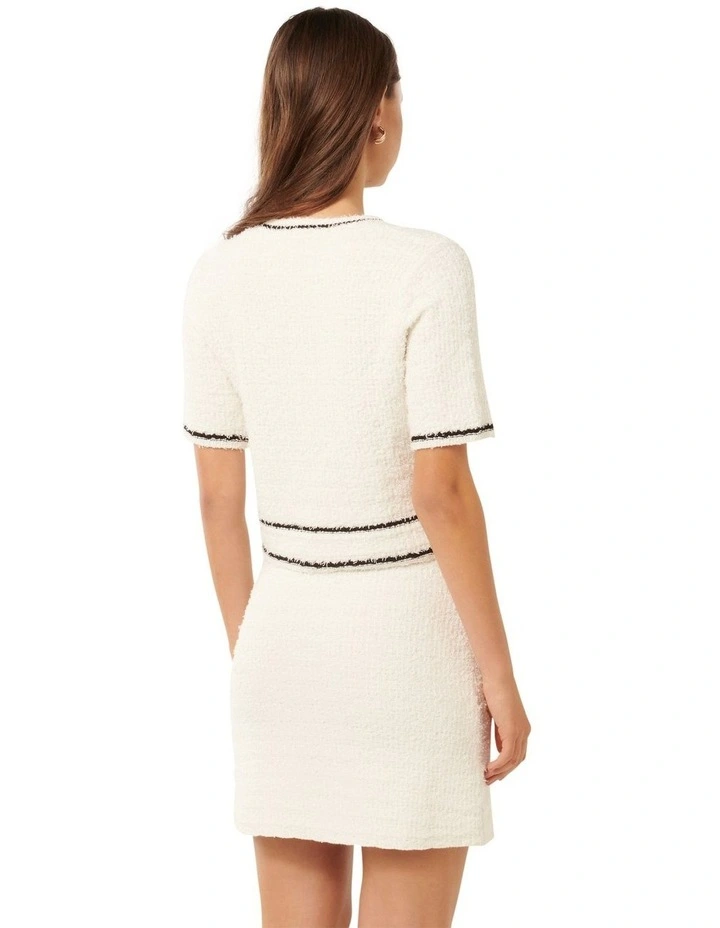 Margot Knitted Skirt in White image 2