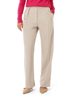 Darcy Pleated Wide Leg Pants in Natural