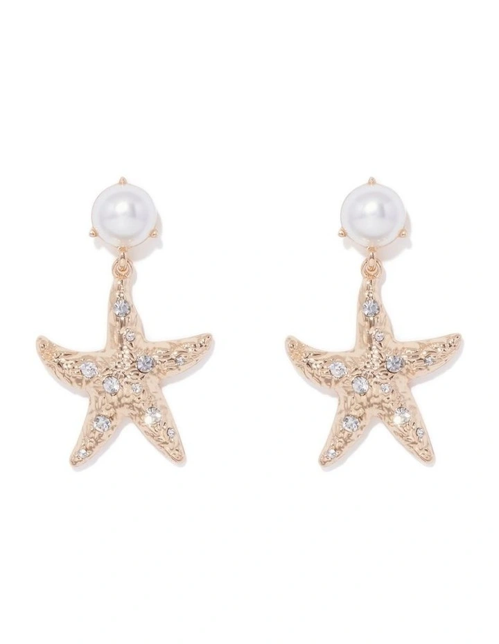 Signature Petrina Starfish Earring in Gold image 1