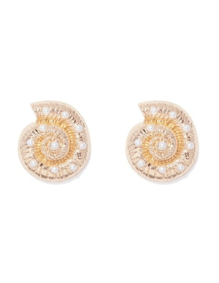 Forever New Signature Selene Shell Earring in Gold | MYER
