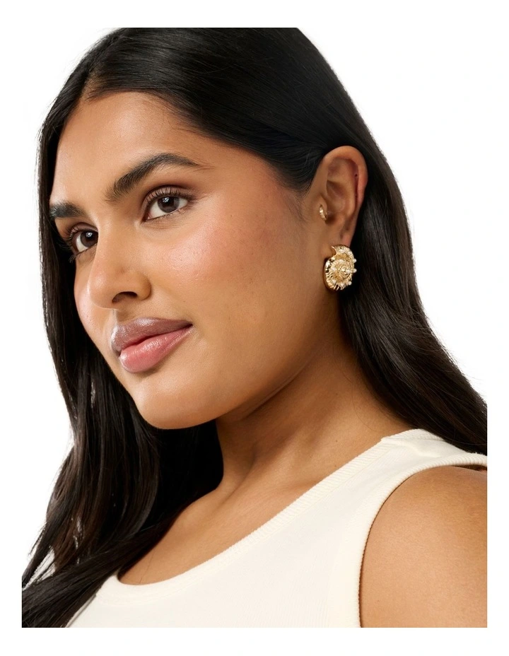Forever New Signature Selene Shell Earring in Gold | MYER