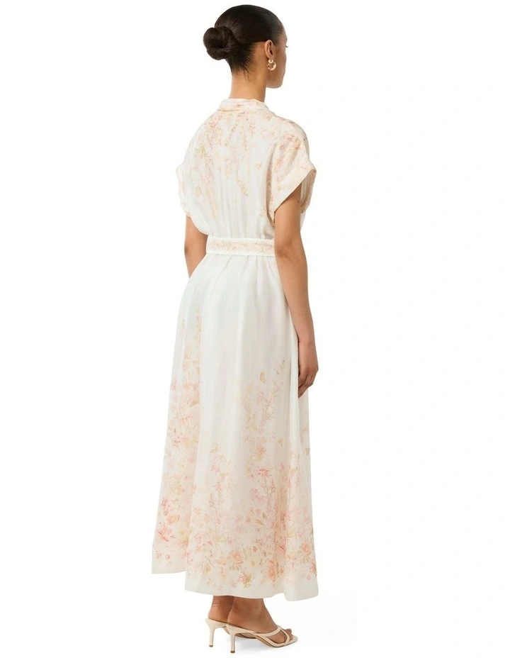 Mollie Printed Midi Dress in Multi image 2