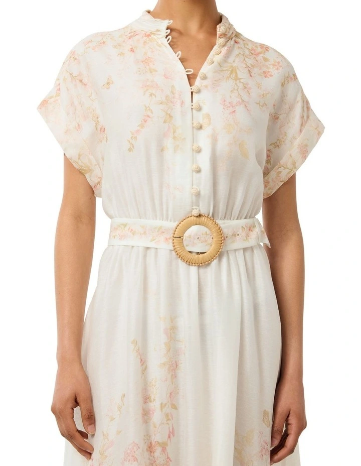Mollie Printed Midi Dress in Multi image 4