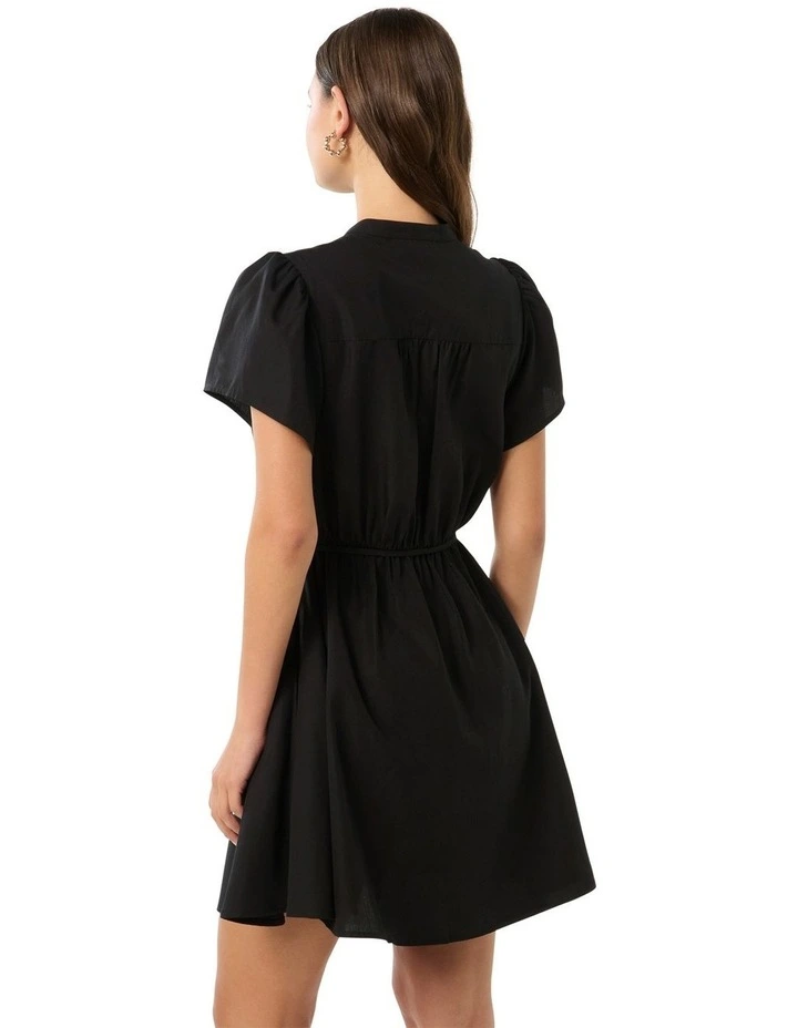 Logan Shirt Mini Dress in Black image 2