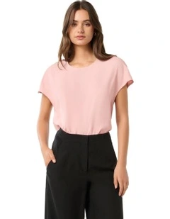 Arlet Cap Sleeves T-Shirt in Pink