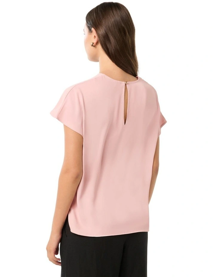 Arlet Cap Sleeves T-Shirt in Pink image 2