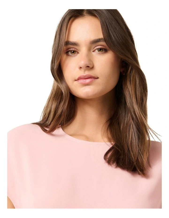 Arlet Cap Sleeves T-Shirt in Pink image 4