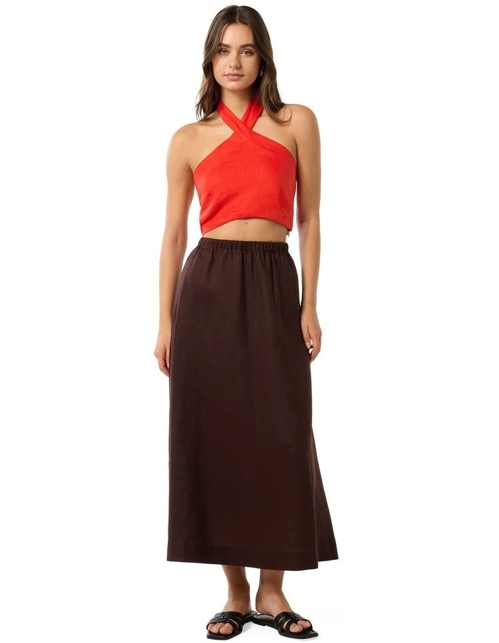 Holly Halter Neck Top in Red image 5