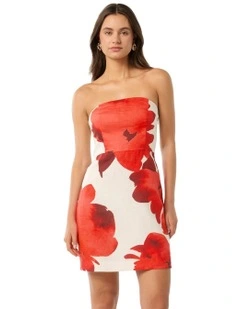 Maggie Strapless Mini Dress in Multi