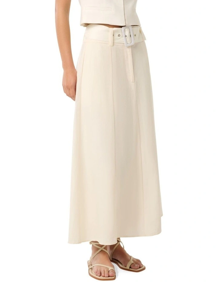 Brooklyn Maxi Skirt in White image 3