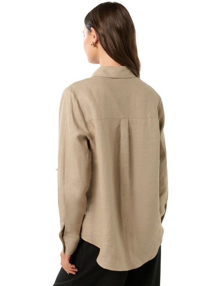 Spencer Utility Shirt in Affogato image 2