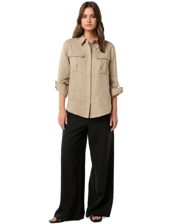 Spencer Utility Shirt in Affogato image 5